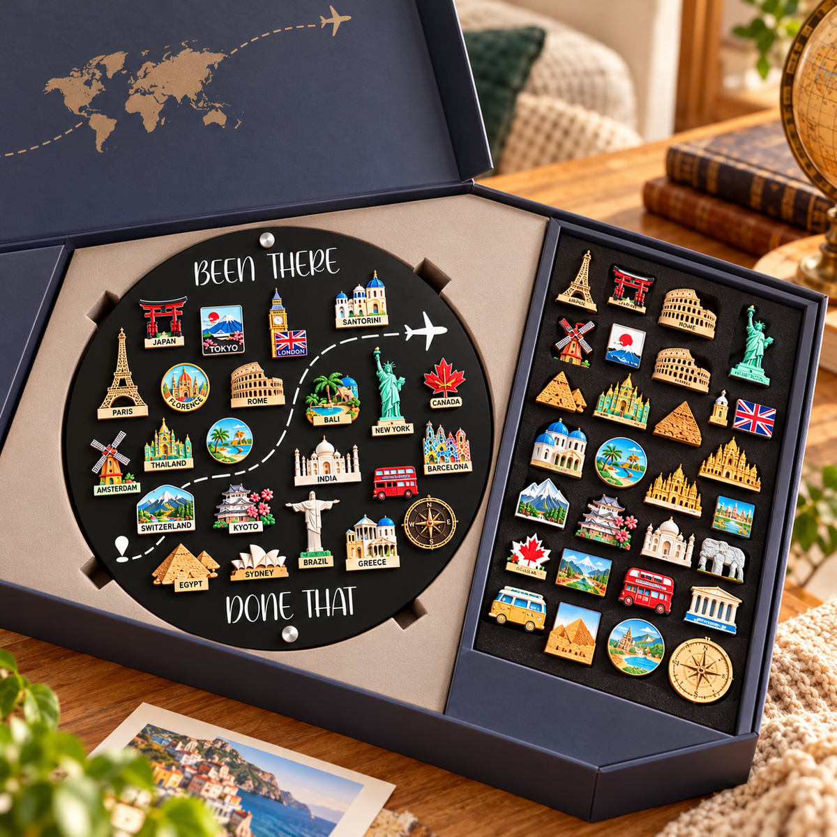 🌍✈️ Been There, Done That Travel Magnet Display Board – Turn Your Adventures Into Lasting Memories! 🧲❤️