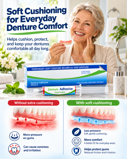 🔥 Denture Adhesive Kit – Strong Hold, Comfortable Fit & Worry-Free Smiles! 😁