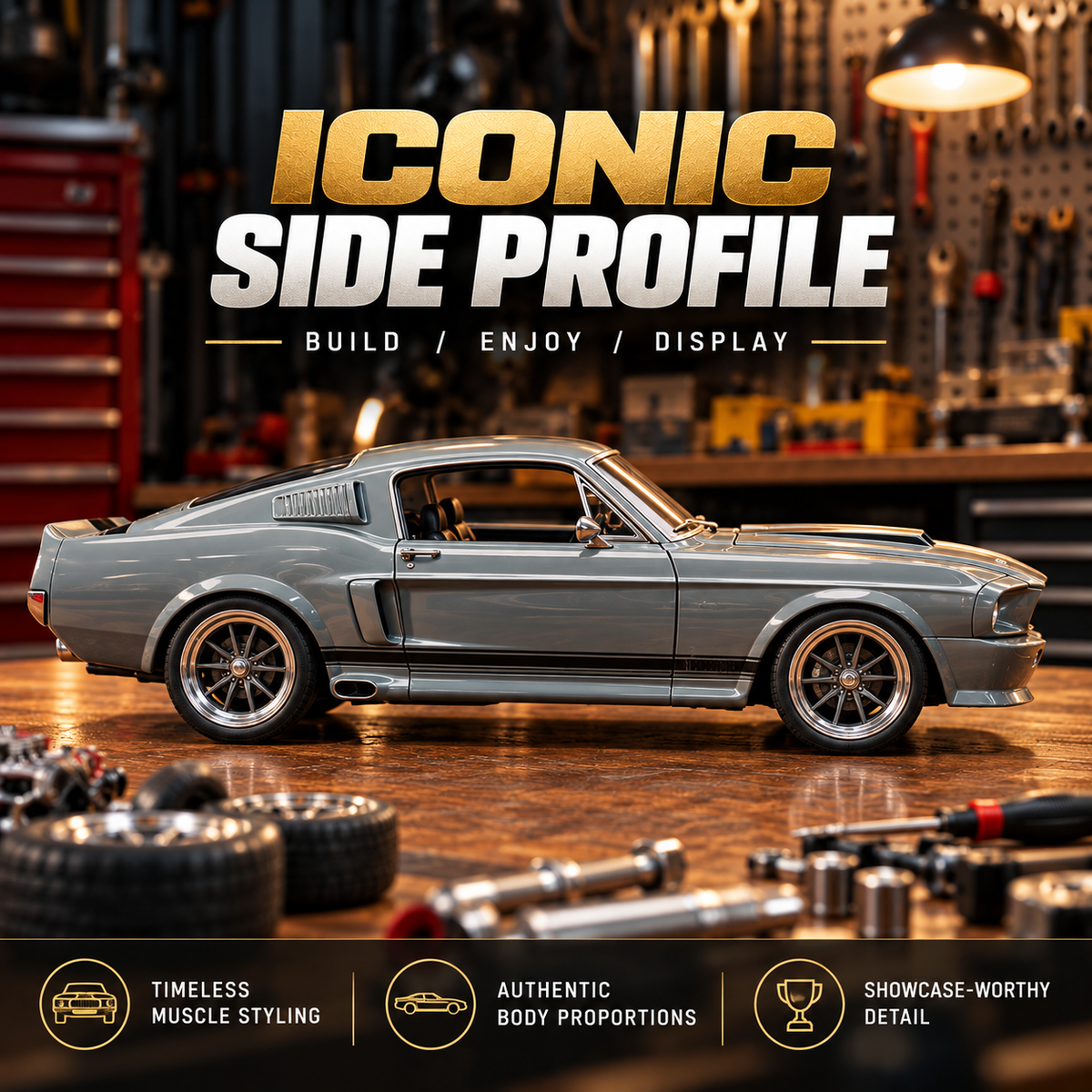 🏁 Classic Fastback DIY Model Car – Build Your Own 1967-Inspired Muscle Icon