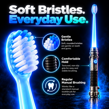 LED Light-Up Manual Toothbrush – 4-Color Glow Design with Soft Bristles