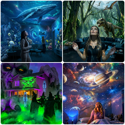🔥 4 PCS(🌊Ocean+🌌Galaxy+🍃Forest+👻Halloween)