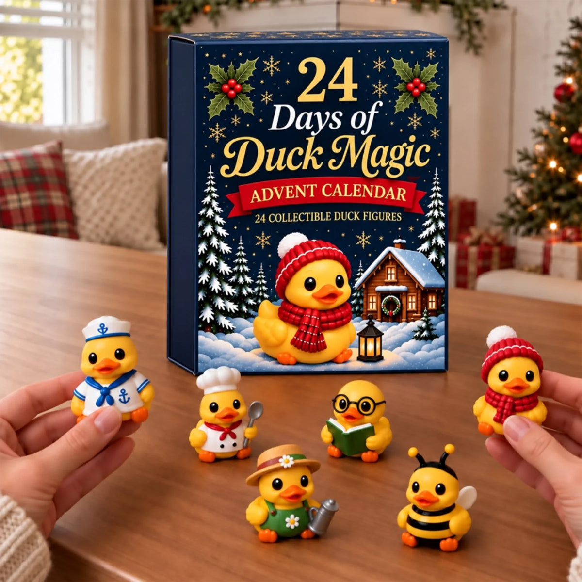 🦆24-Day Christmas Duck Advent Calendar – 24 Collectible Duck Figures