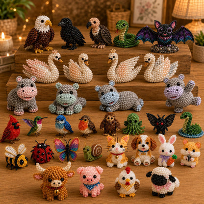 🔥Last Day 49% OFF 🧵✨ Tiny 3D Beaded Animal DIY Kit