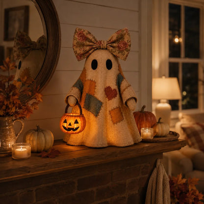 Lighted Vintage Patchwork Ghost 👻