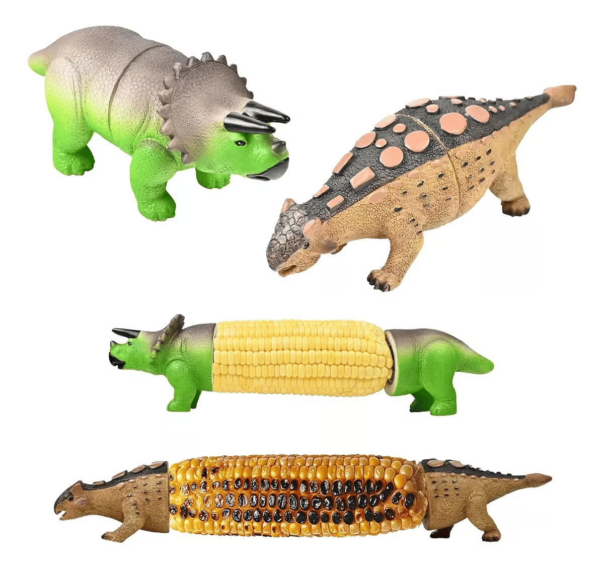 🦖Dinosaur Corn Holders for Corn On The Cob🌽Funny Corn Cob Holder for Kids and Adults with Stainless Steel Prongs