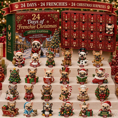 ⌛ Last Day 49% OFF — 🐶 24-Day French Bulldog Christmas Advent Calendar | 24 Unique Collectible Frenchie Characters with Different Outfits, Personalities & Daily Holiday Surprises 🎄 ✨