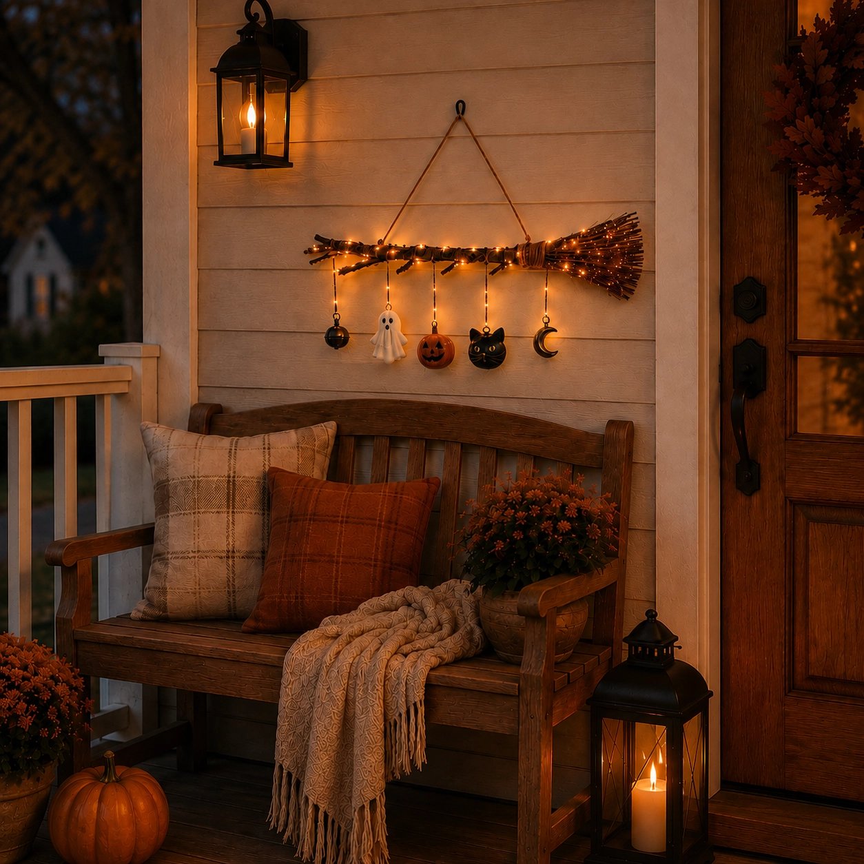 ⚡Hot Sales 50% OFF🔥Lighted Fall Broom Wall Hanging🍂
