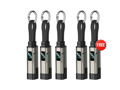 🔥Limited Time SALE 50% OFF🔥4-in-1 Digital Display Keychain Charging Cable
