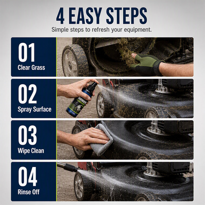 🔥Heavy-Duty Mower Cleaner Spray – Grass, Grease & Grime Remover✨