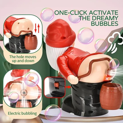 🎅🎄 Funny Santa Bubble Machine – Festive Music, Colorful Lights & Magical Christmas Bubble Fun! ✨🫧
