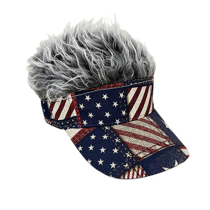Amerikanische Flaggen-Perücke, Mütze Feiern Sie 250 Jahre amerikanisches Erbe mit Stil!