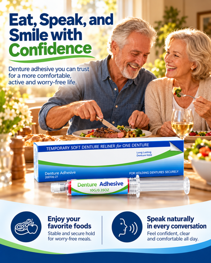 🔥 Denture Adhesive Kit – Strong Hold, Comfortable Fit & Worry-Free Smiles! 😁