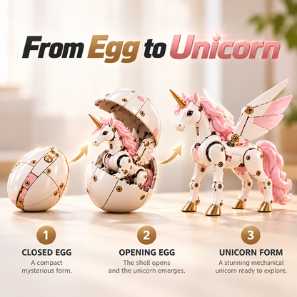 🦄 2-in-1 Transforming Unicorn Egg – Magical Winged Unicorn Toy