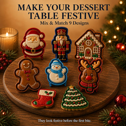 🏅Best Seller 🎄 9-Design Christmas Mini Pie Mold Collection 🥧✨