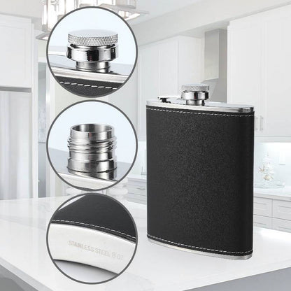 🖤Last day Promotion🔥8oz Portable Stainless Steel Whiskey Flask