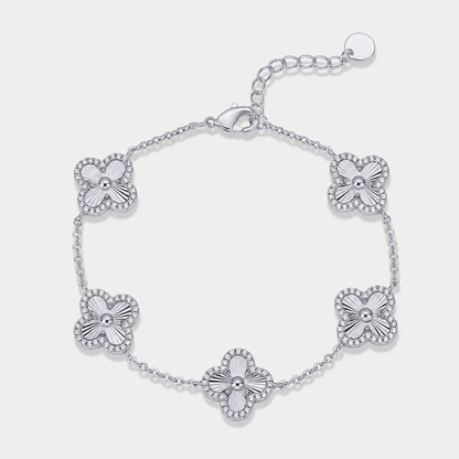 🏅14K Gold-Plated Four-Leaf Clover Bracelet – Lucky Charm Jewelry for Women
