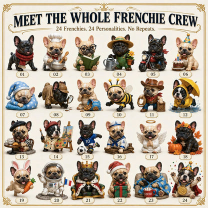 ⌛ Last Day 49% OFF — 🐶 24-Day French Bulldog Christmas Advent Calendar | 24 Unique Collectible Frenchie Characters with Different Outfits, Personalities & Daily Holiday Surprises 🎄 ✨