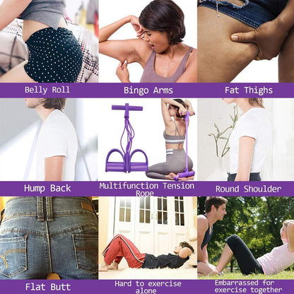 💪All-in-One Home-Fitnessgerät für Gewichtsverlust & Muskelaufbau🔥8-Schlauch-Pedalwiderstandsgerät – abnehmbares und einstellbares Pedalwiderstandsgerät
