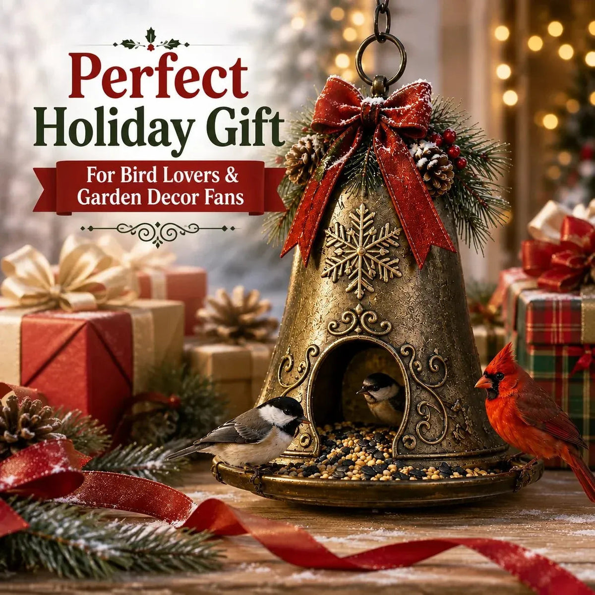 🎄 Christmas Bird Feeder Collection – Festive Hanging Outdoor Garden Decor for Bird Lovers
