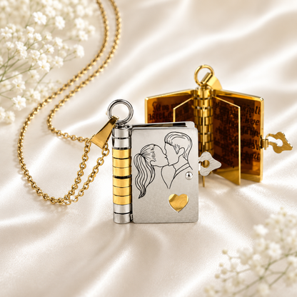 🎁 Last Day Promotion 🔥For Love - I Love You Book Necklace