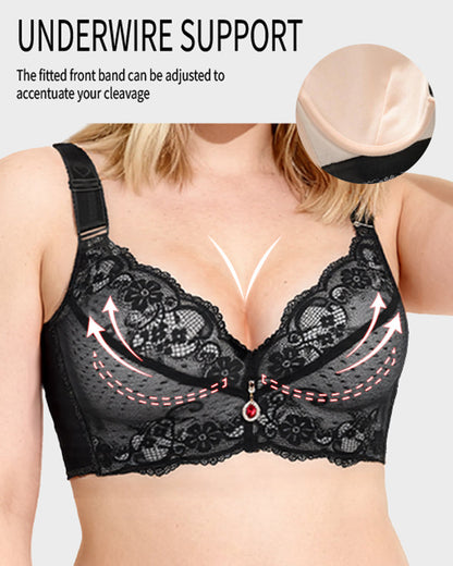 Lace Underwire Padded Push Up Bra