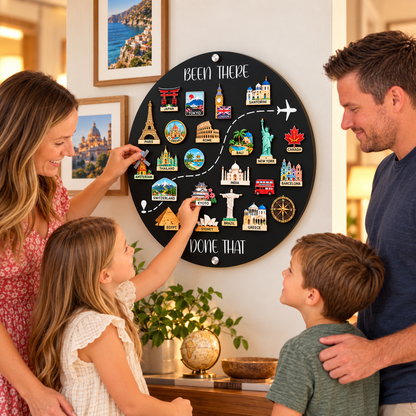 🌍✈️ Been There, Done That Travel Magnet Display Board – Turn Your Adventures Into Lasting Memories! 🧲❤️