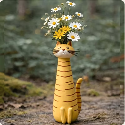 Handmade Creative Cat Vase-desktop Dried Flower Container