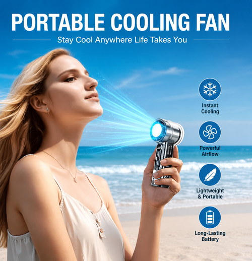 💥 50% OFF FLASH SALE! Bladeless Portable Cooling Fan – 100+ Speeds, Digital Display ❄️🌀 【Limited Time】
