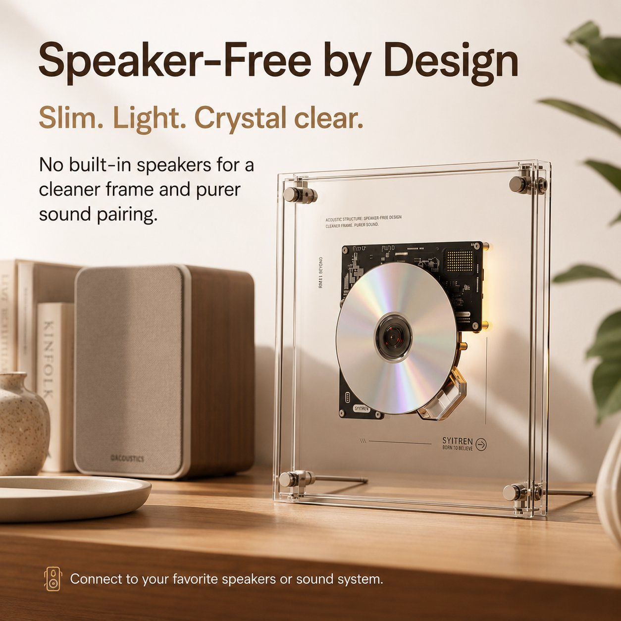 🖼️ Wall-Mounted Transparent CD Player