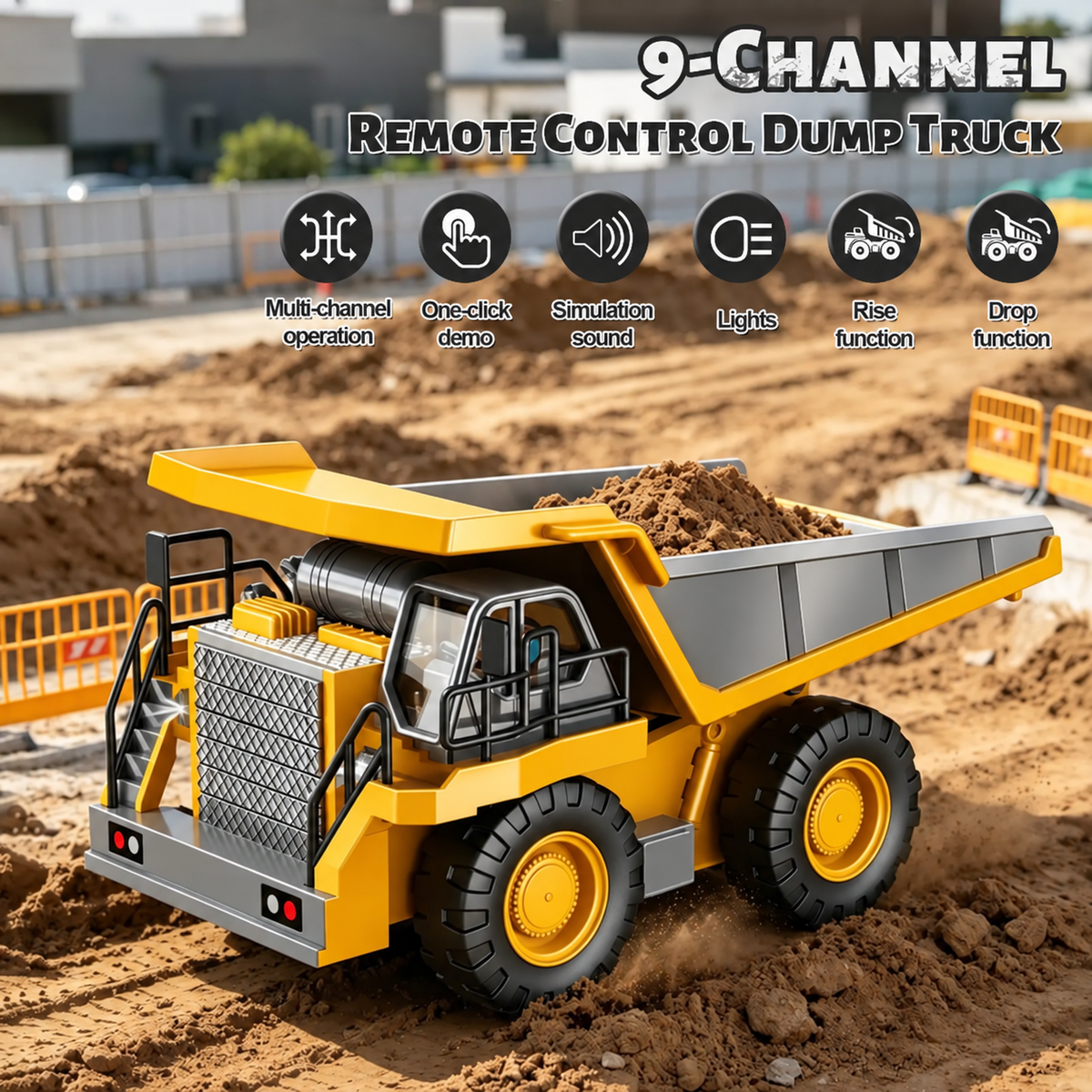 🚜Last Day 50 OFF👷4-Vehicle RC Construction Set🚜 Built For Little Builders