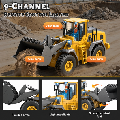 🚜Last Day 50 OFF👷4-Vehicle RC Construction Set🚜 Built For Little Builders