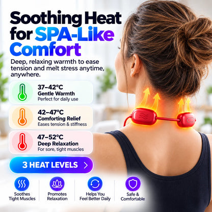💆‍♀️Mini Wearable Pulse Massager with Heat – 4 Modes & 9 Intensity Levels