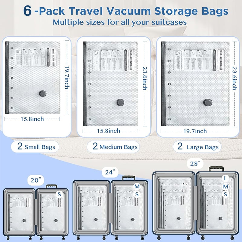 🏅75K+ Sold ⚡️Last Day Special Price 🎁Cordless Travel Vacuum Storage Compression Bag Set