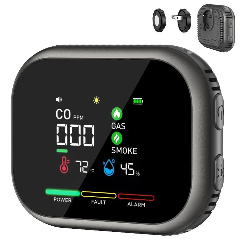 Multi-Function Indoor Air Monitor – Digital Display & Backup Battery