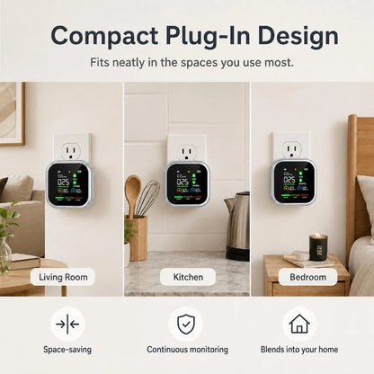 Multi-Function Indoor Air Monitor – Digital Display & Backup Battery