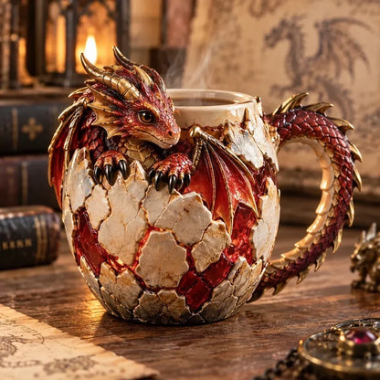 🐉 3D Sculpted Dragon Mug – Fantasy Dragon Cup with Tail Handle | 6 Unique Designs