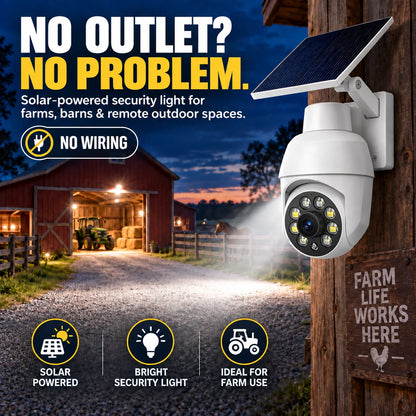 Solar-powered Simulated Surveillance Camera Street Light