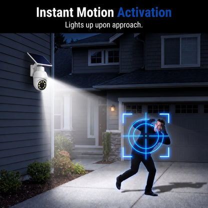 Solar-powered Simulated Surveillance Camera Street Light