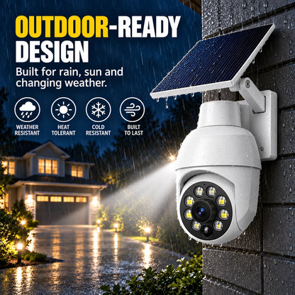 Solar-powered Simulated Surveillance Camera Street Light