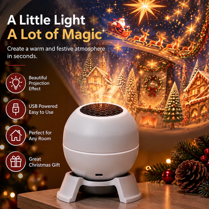 ✨Christmas Rotating Projector Light – 8 Festive Scenes🎄