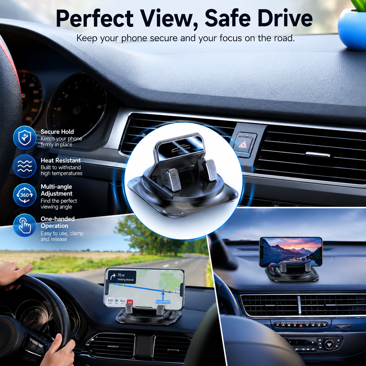 🚀2026 Hot Sale✨Car phone holder 360 degree rotation