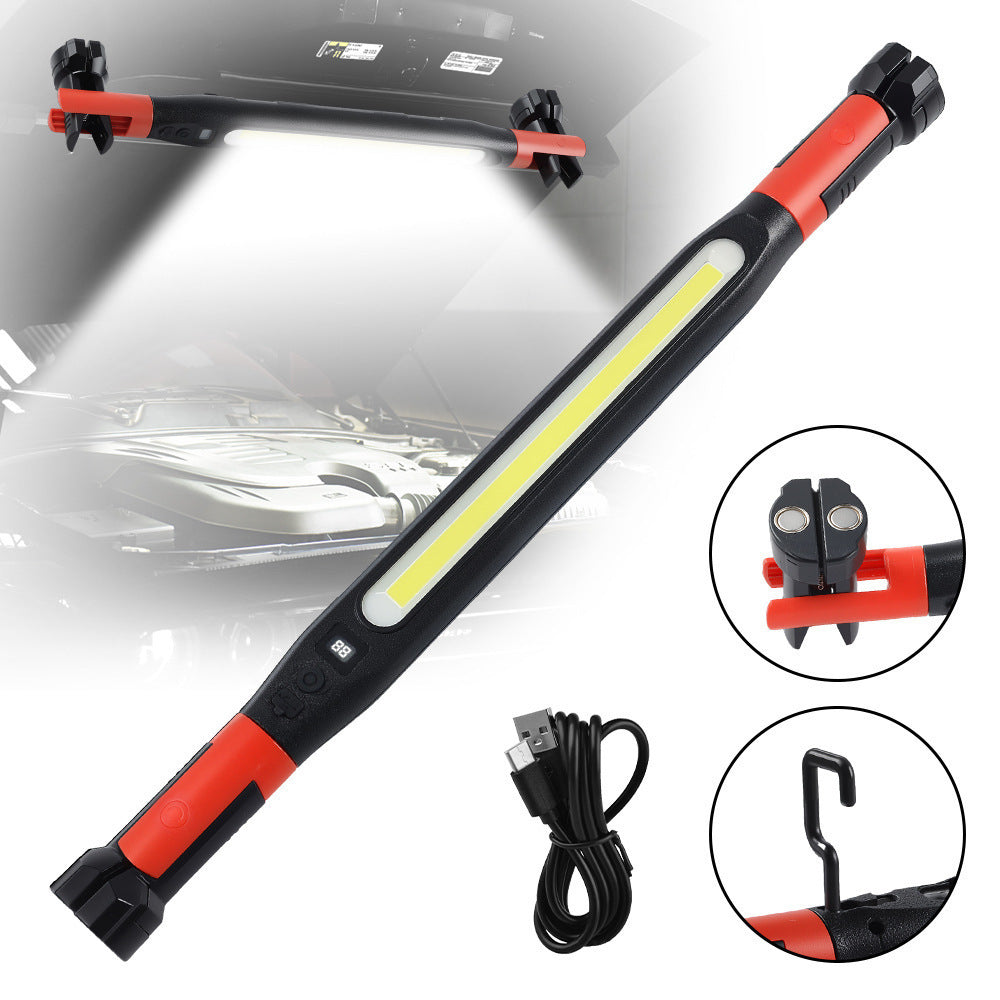 🔦 Rechargeable Magnetic LED Work Light – 360° Rotating Hands-Free Flashlight