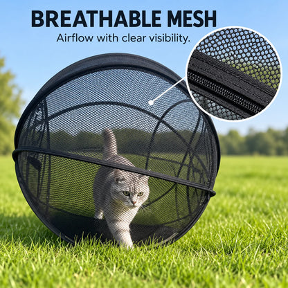⏳ Last Day 50% OFF – 🐱 Pop Up Cat Playpen | 32-Inch Breathable Mesh Enclosure for Indoor & Outdoor Use 🌿