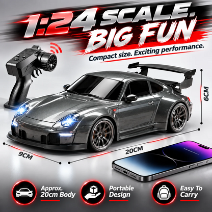 🚗 1:24 RC Drift Racing Car – 2.4GHz Remote Control, 4WD & LED Headlights