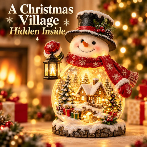 ⛄ Light-Up Christmas Snowman Village – Cozy Holiday Tabletop Decor 🎄✨