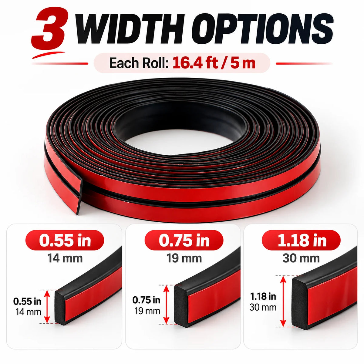 🚗 T-Type Car Rubber Sealing Strip – Wind Noise Reduction & Weather Protection