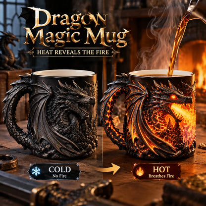 Color-Changing Dragon Mug – 3D Heat-Reveal Coffee Cup