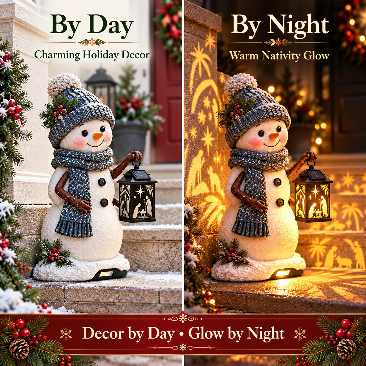 ⛄ Solar Snowman Christmas Step Light – Outdoor LED Holiday Porch & Stair Decor