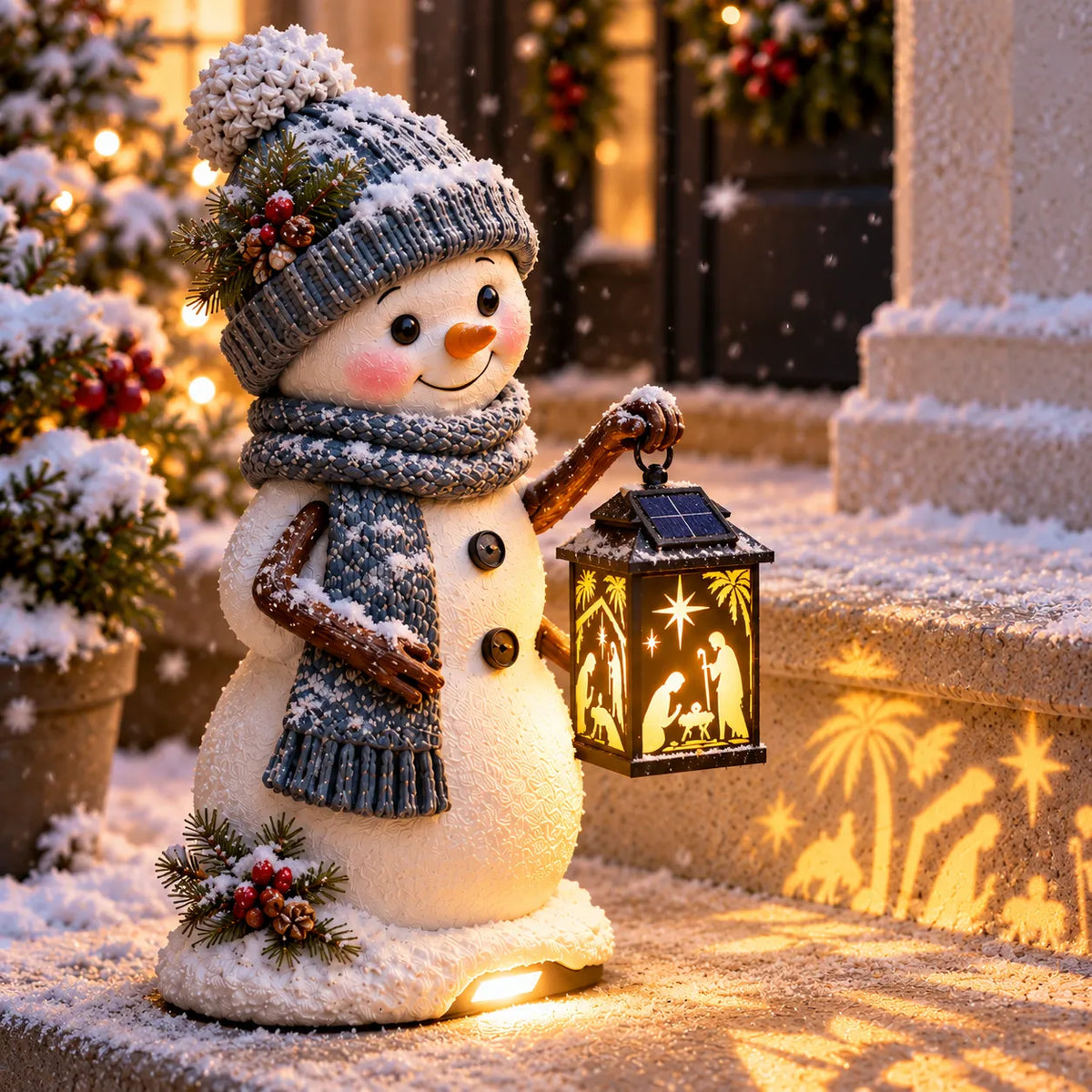 ⛄ Solar Snowman Christmas Step Light – Outdoor LED Holiday Porch & Stair Decor