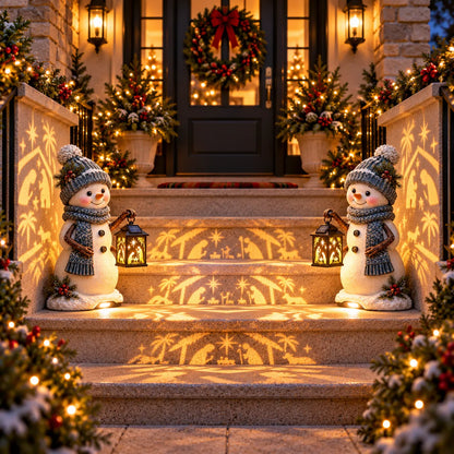 ⛄ Solar Snowman Christmas Step Light – Outdoor LED Holiday Porch & Stair Decor